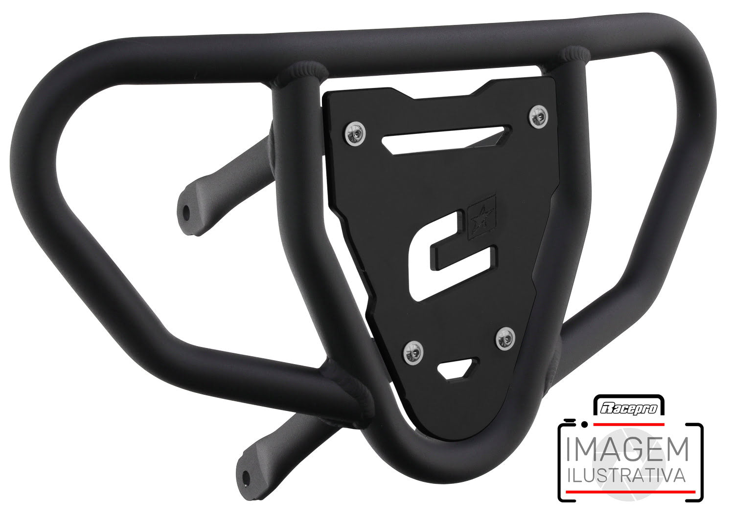 Crosspro - Front Bumper CR03 For Yamaha YFZ 450R-Textured Black Tube / Black Plate