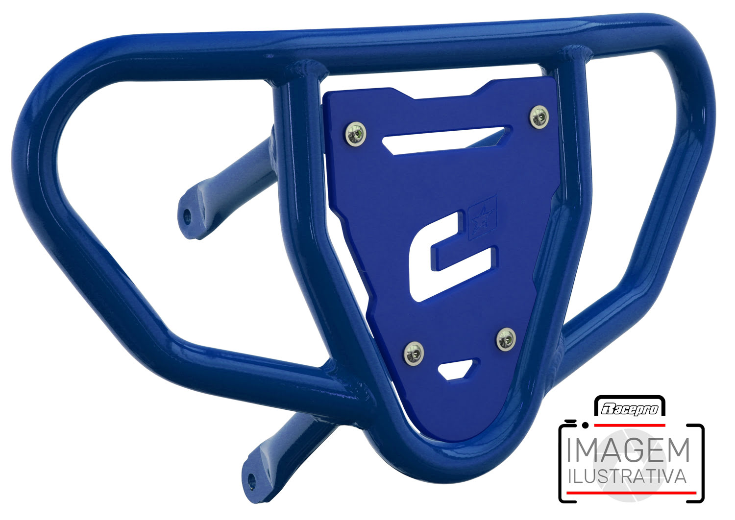 Crosspro - Front Bumper CR03 For Kawasaki KFX 450R-Blue Tube / Blue Plate