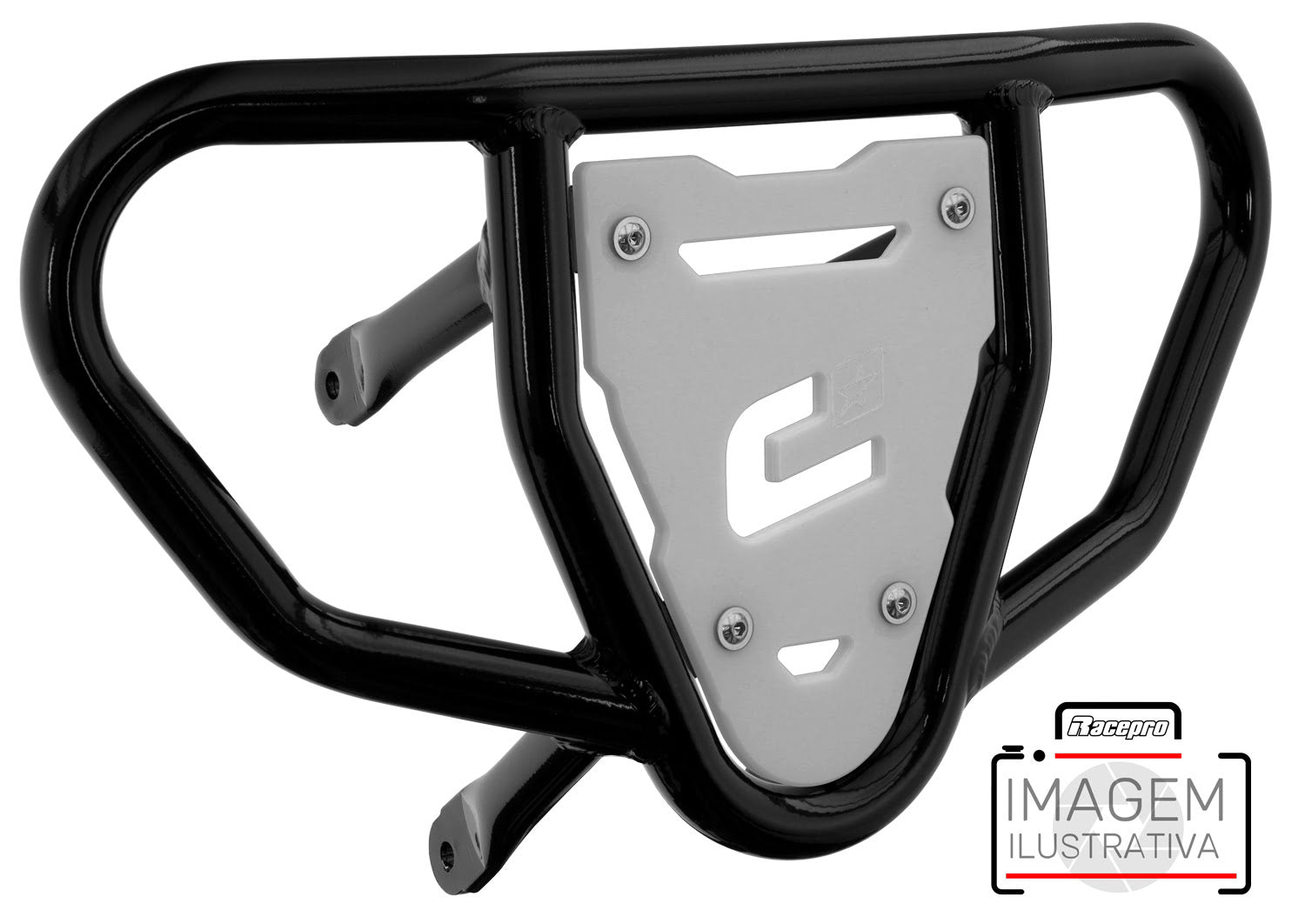Crosspro - Front Bumper CR03 For Yamaha YFZ 450R-Black Tube / White Plate