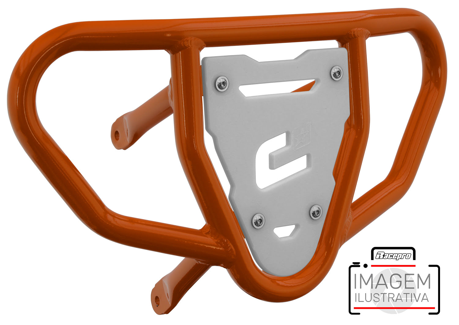 Crosspro - Front Bumper CR03 For Can Am (BRP) DS 450-Orange Tube / White Plate