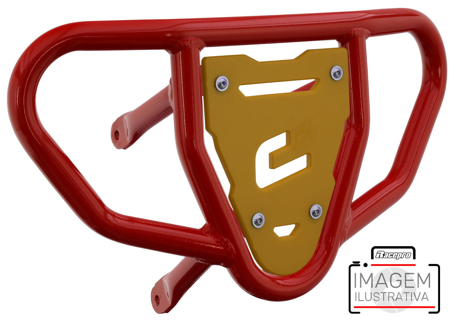 Crosspro - Front Bumper CR03 For Yamaha YFZ 450R-Red Tube / Yellow Plate