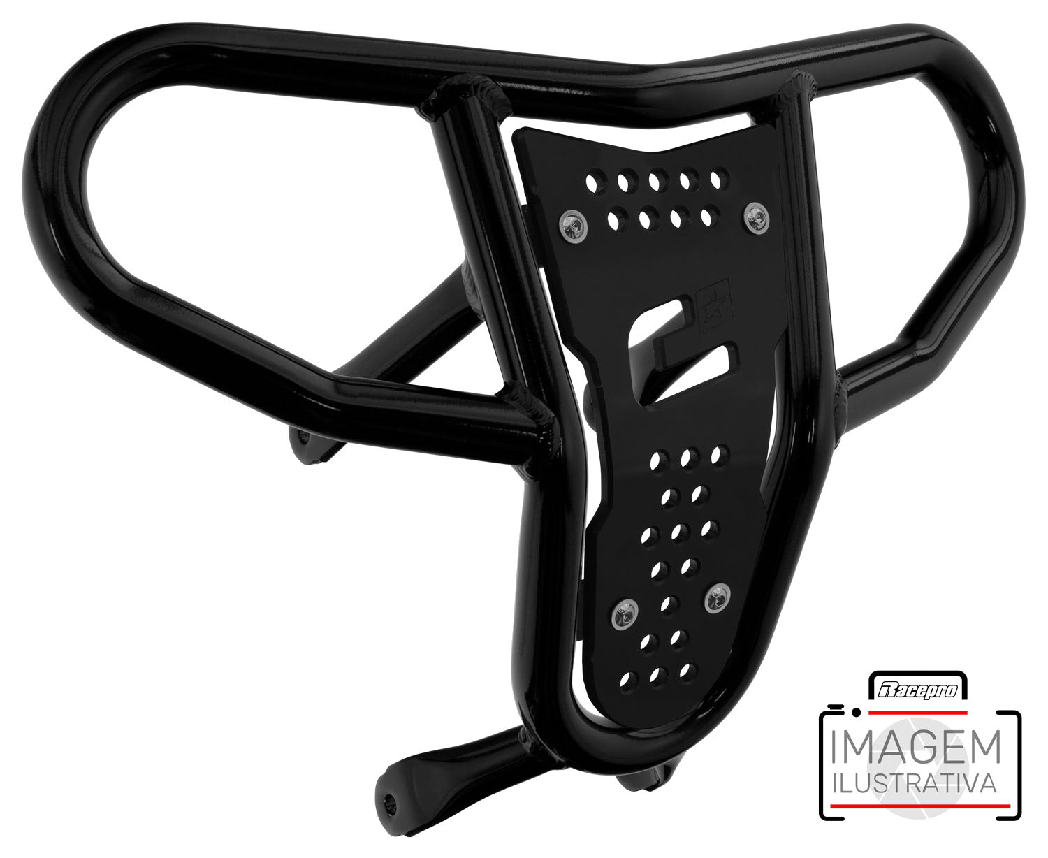 Crosspro - Front Bumper CR04 For Yamaha YFM 660 Raptor-Black Tube / Black Plate