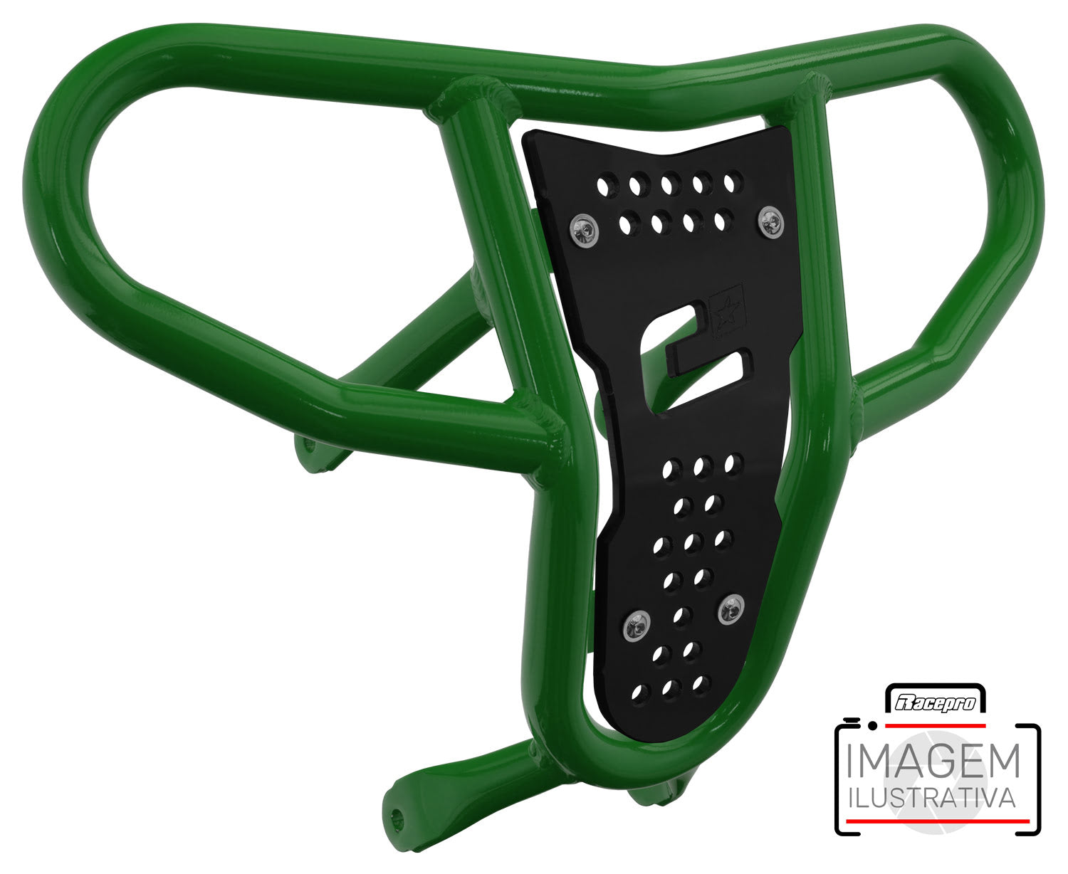 Crosspro - Front Bumper CR04 For Can Am (BRP) DS 450-Green Tube / Black Plate