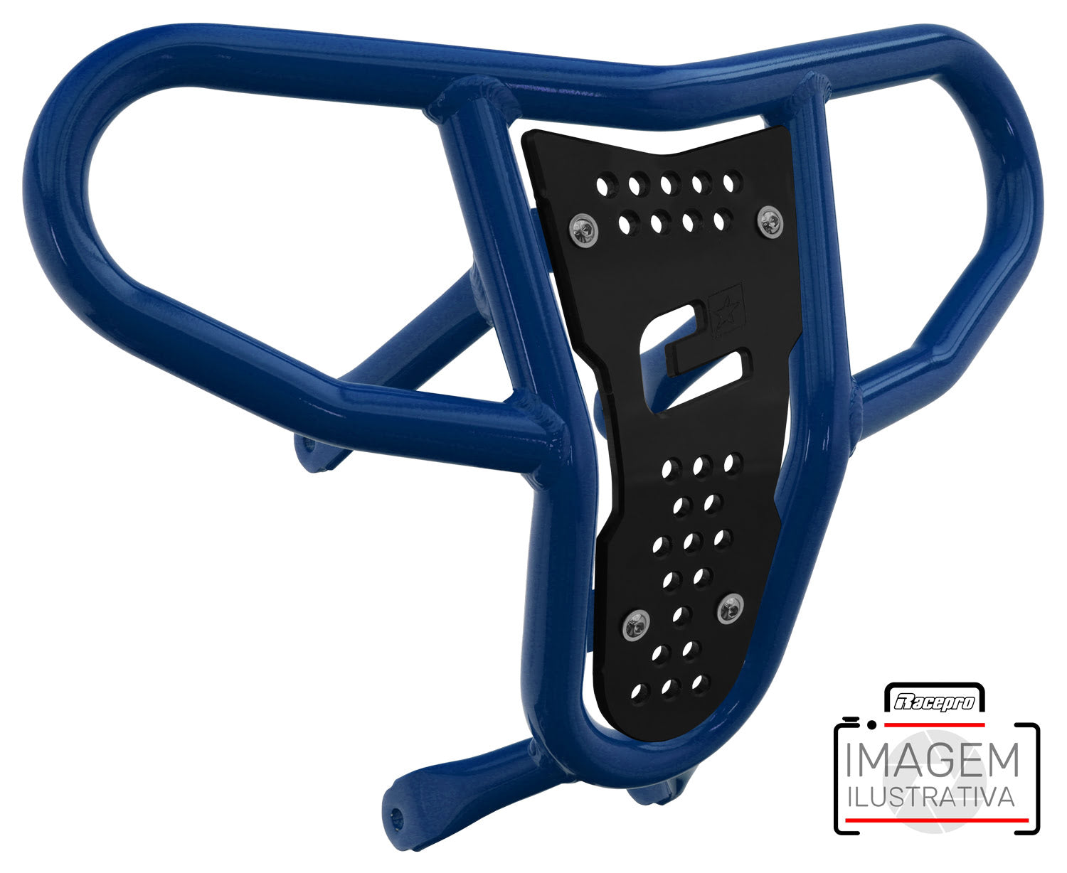 Crosspro - Front Bumper CR04 For Kawasaki KFX 450R-Blue Tube / Black Plate