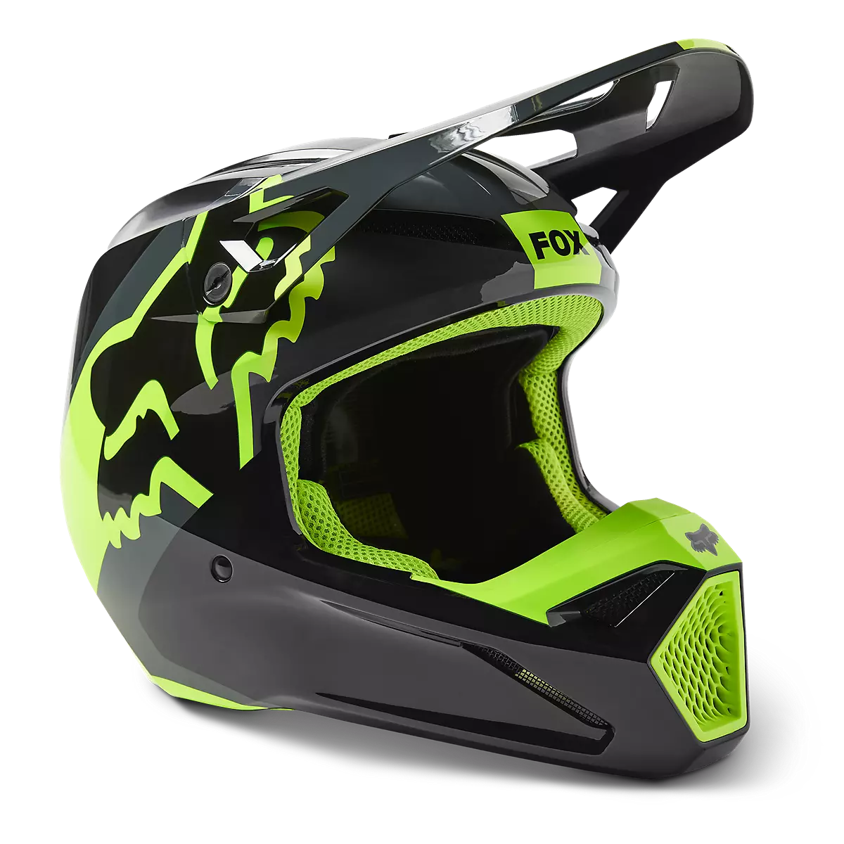 Fox Racing - V1 Xpozr Helmet Dot/Ece Youth-Black/Grey (30264-014)