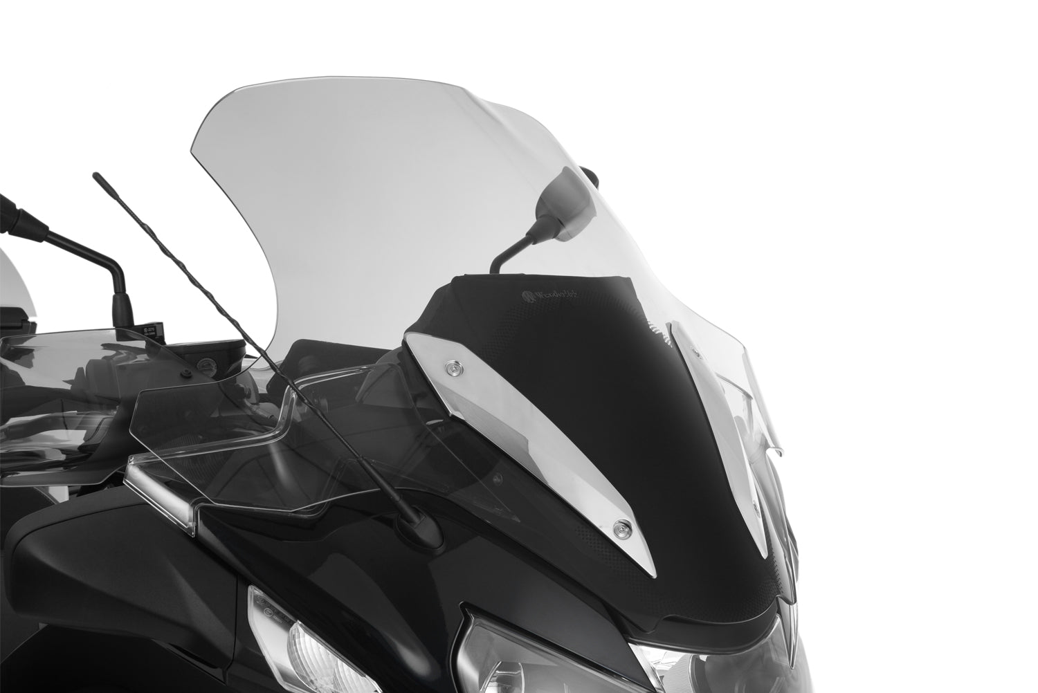 Wunderlich Touring Screen R 1200/1250 RT LC clear. A luxury touring screen for Tourers. Optimal relief of head, upper body and shoulders.