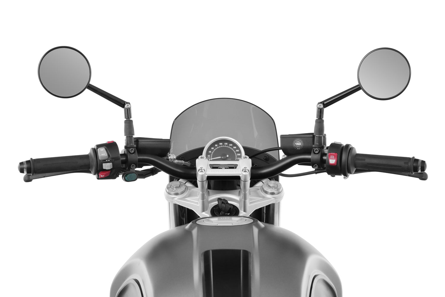 Short windshield for »VINTAGE« cockpit fairing for the R nine T. Available in transparent, smoky and yellow.