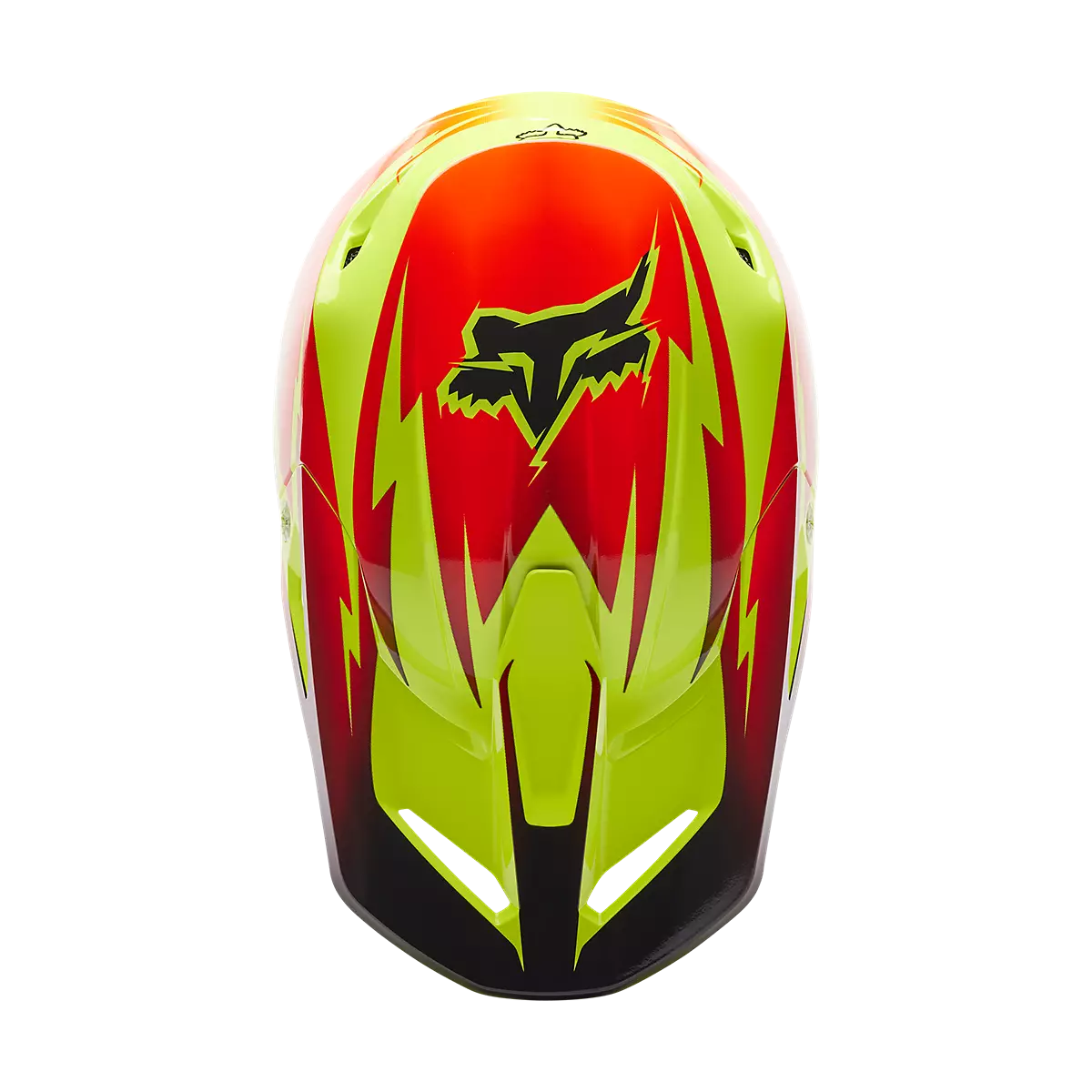 Fox Racing - YTH V1 Statk Helmet-Red/Yellow (30484-080)