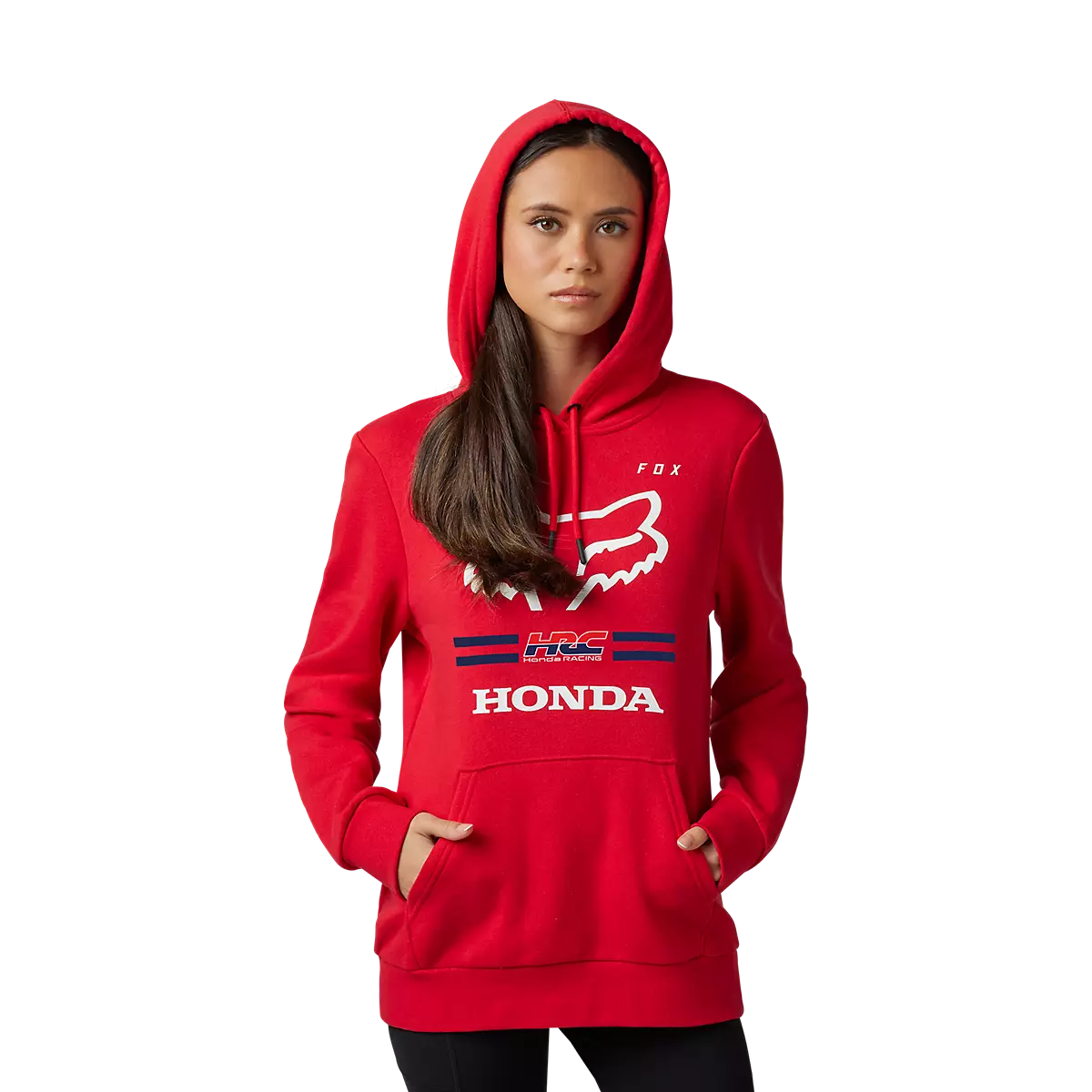Fox Racing - Womens Fox X Honda Pullover Hoodie-Flame Red (30547-122)