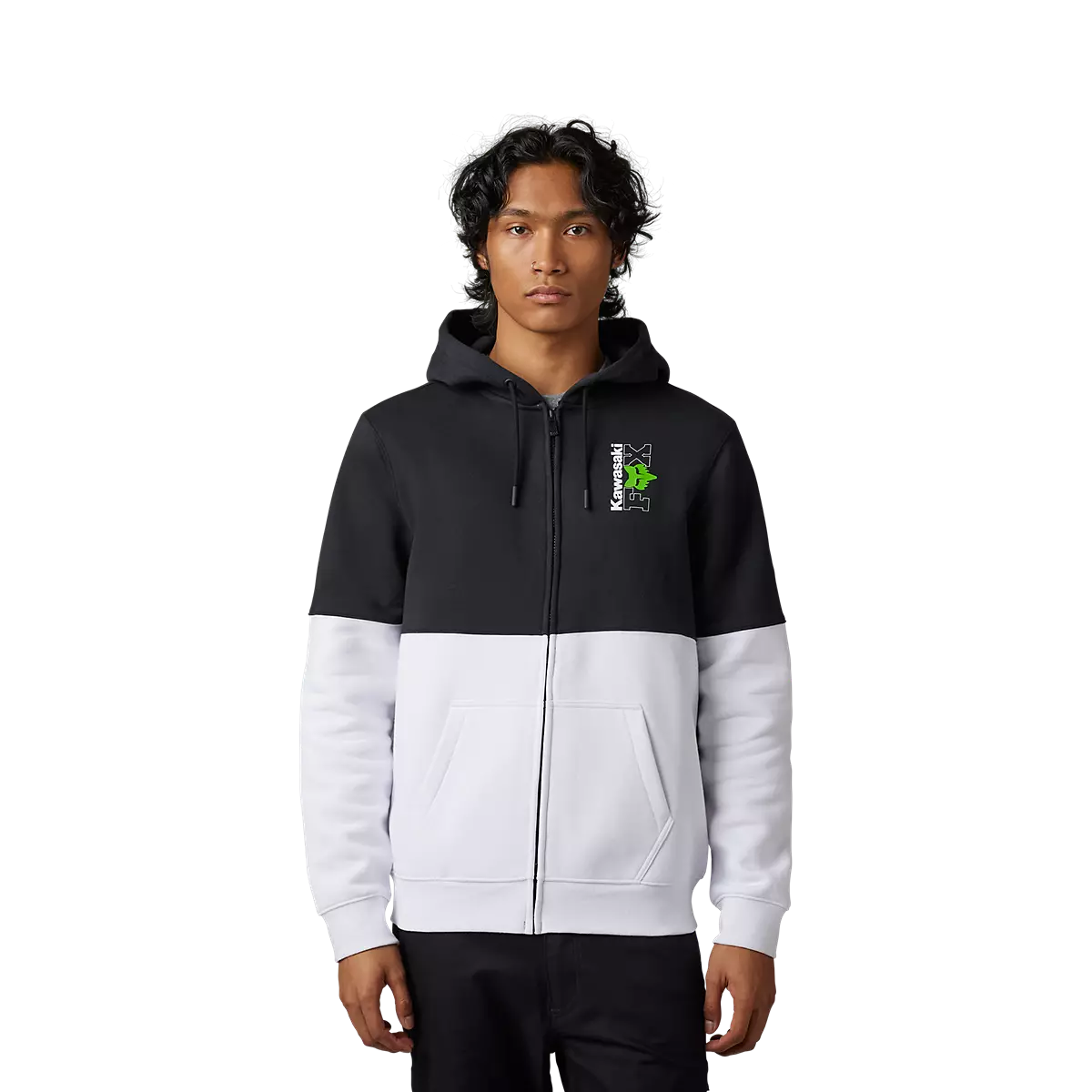 Fox Racing - Fox X Kawasaki Zip Hoodie-Black/White (30579-018)