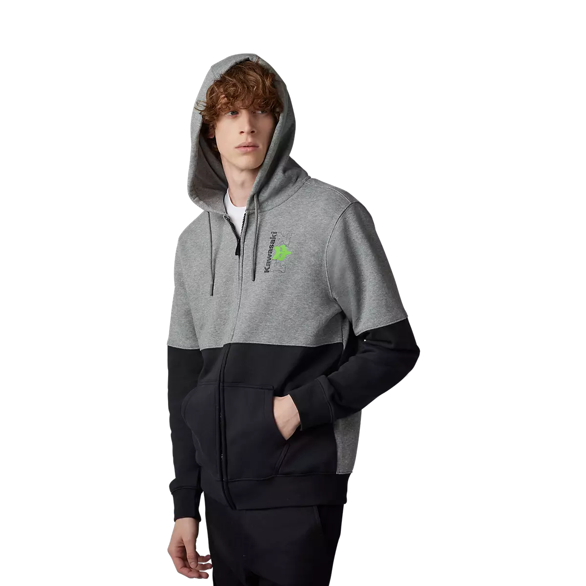 Fox Racing - Fox X Kawasaki Zip Hoodie-Heather Graphite (30579-185)
