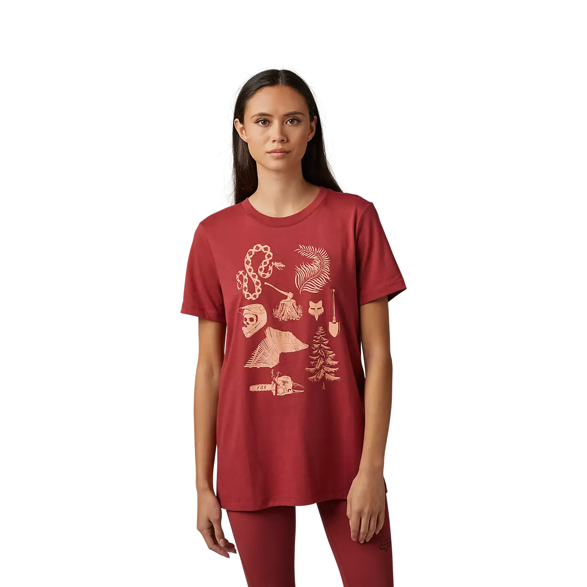 Fox Racing - Track Beast Short Sleeve Tee-Scarlet (30798-371)