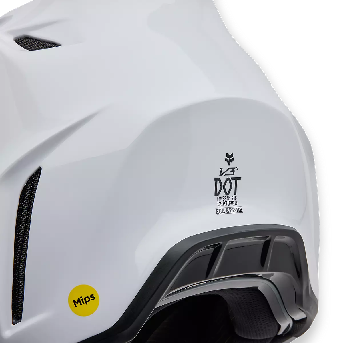 Fox Racing - V3 RS Carbon Solid Helmet-White (31361-008)