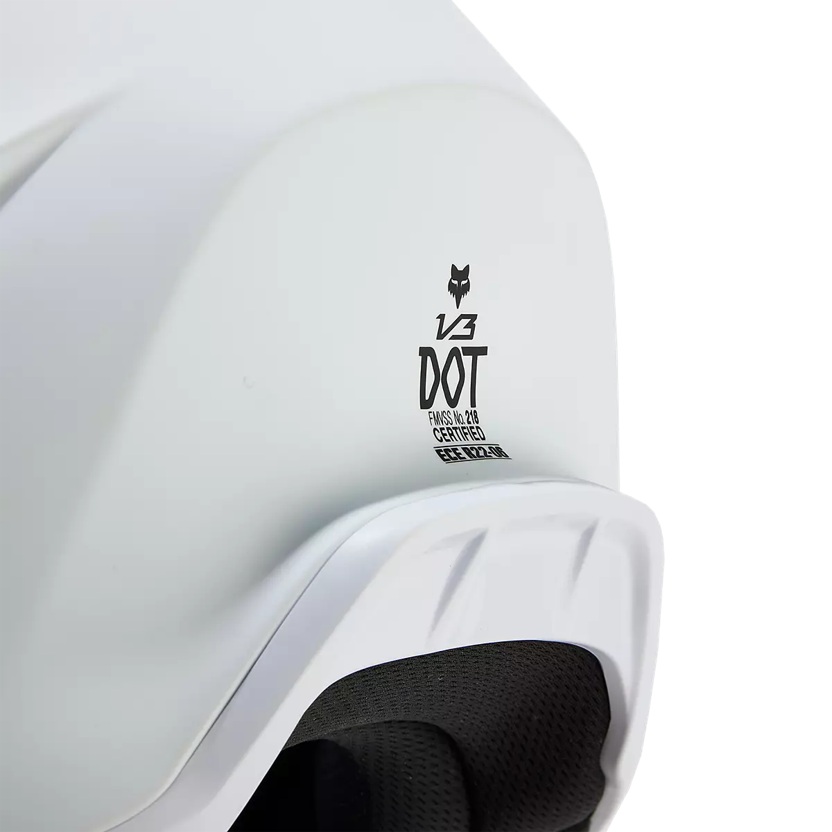 Fox Racing - V3 Solid Helmet-Matte White (31365-067)