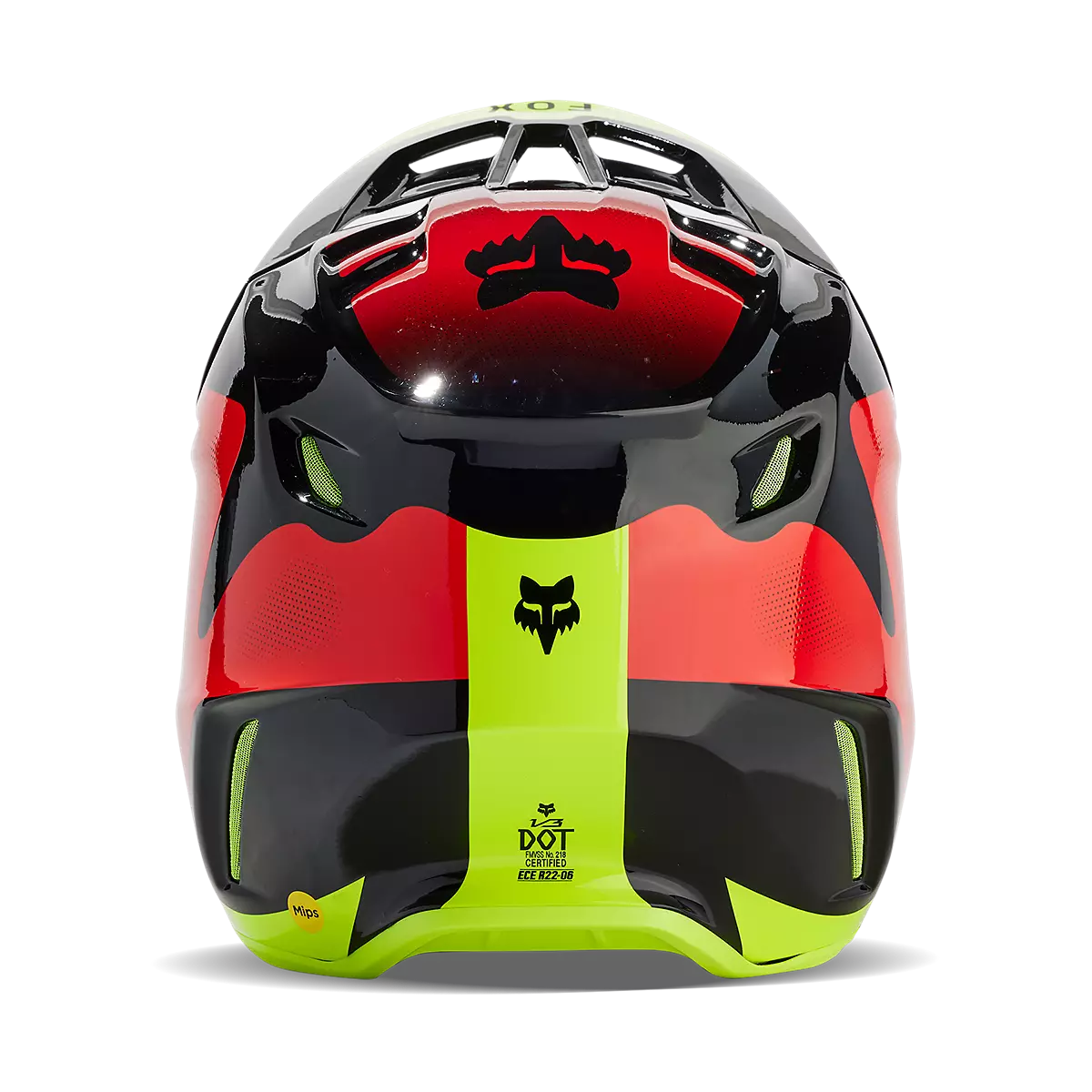 Fox Racing - V3 ReviHelmet-Red/Yellow (31366-080)