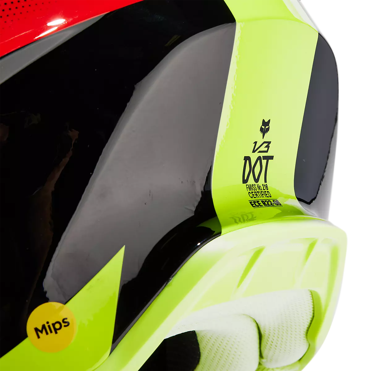 Fox Racing - V3 ReviHelmet-Red/Yellow (31366-080)