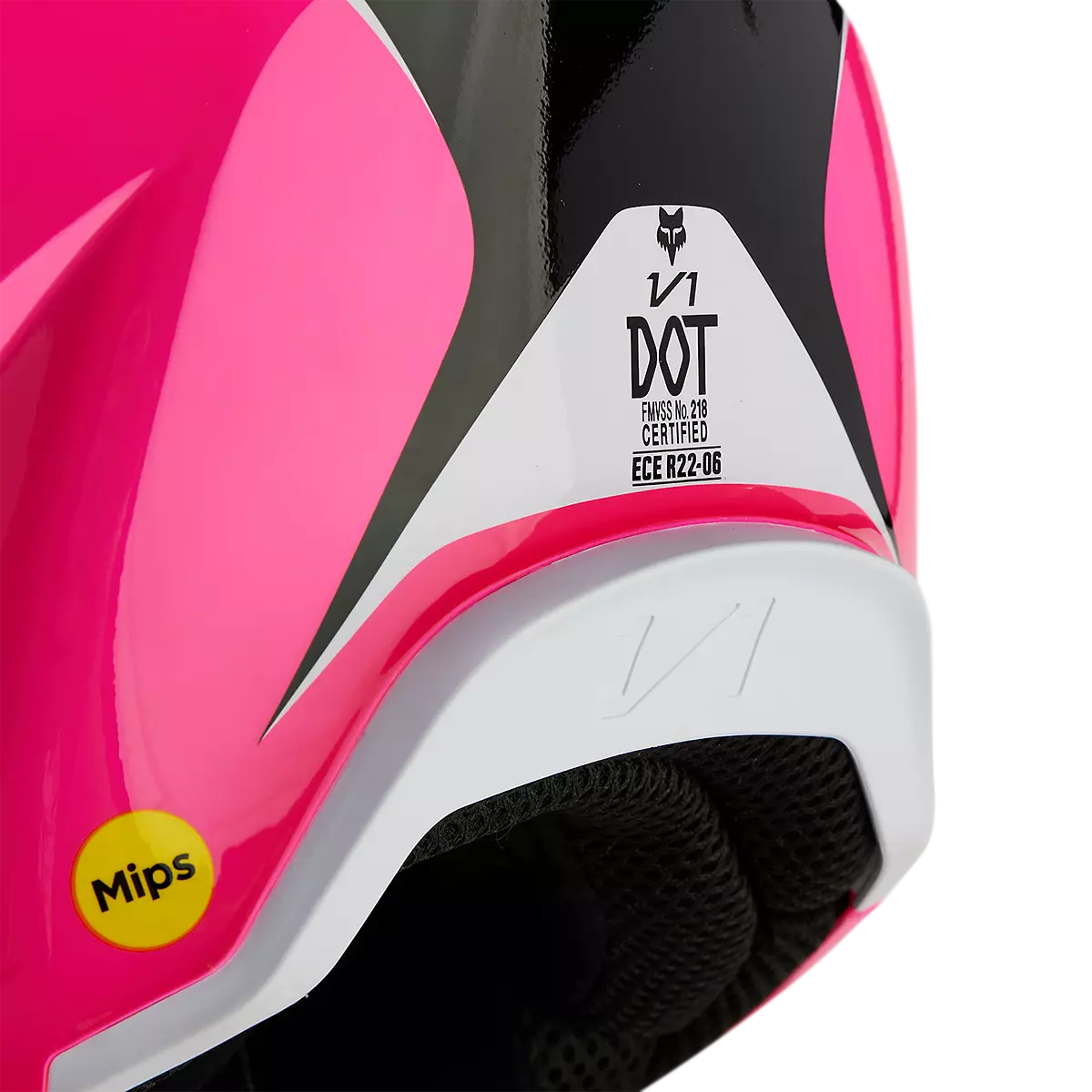 Fox Racing - V1 Nitro Helmet-Black/Pink (31370-285)