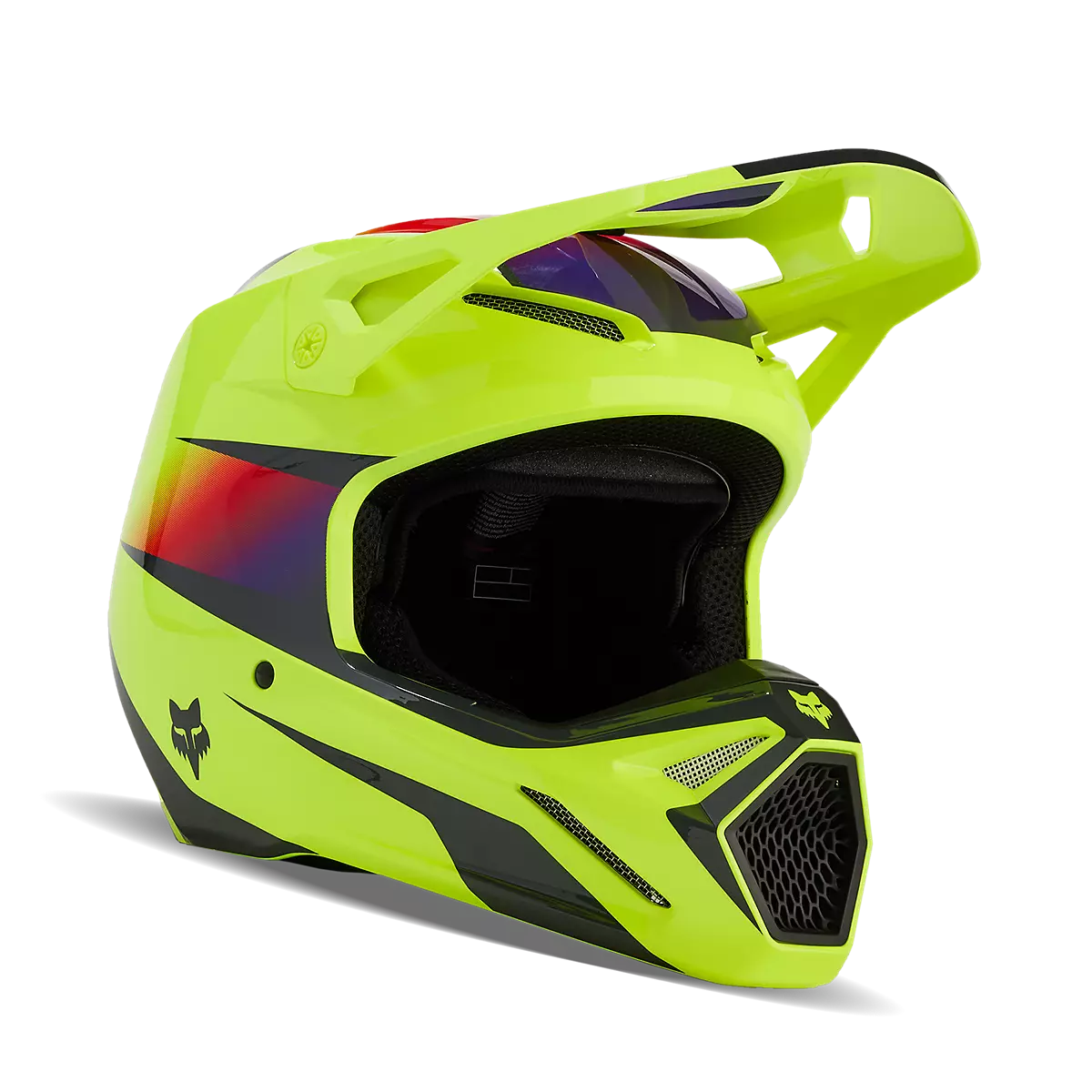 Fox Racing - V1 Flora Helmet-Yellow (31372-005)
