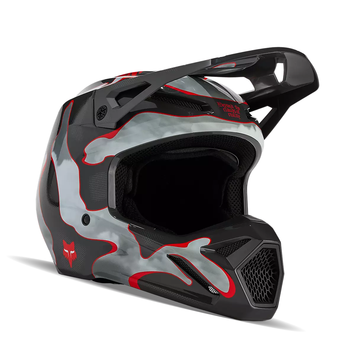 Fox Racing - V1 Atlas Helmet-Grey/Red (31376-037)