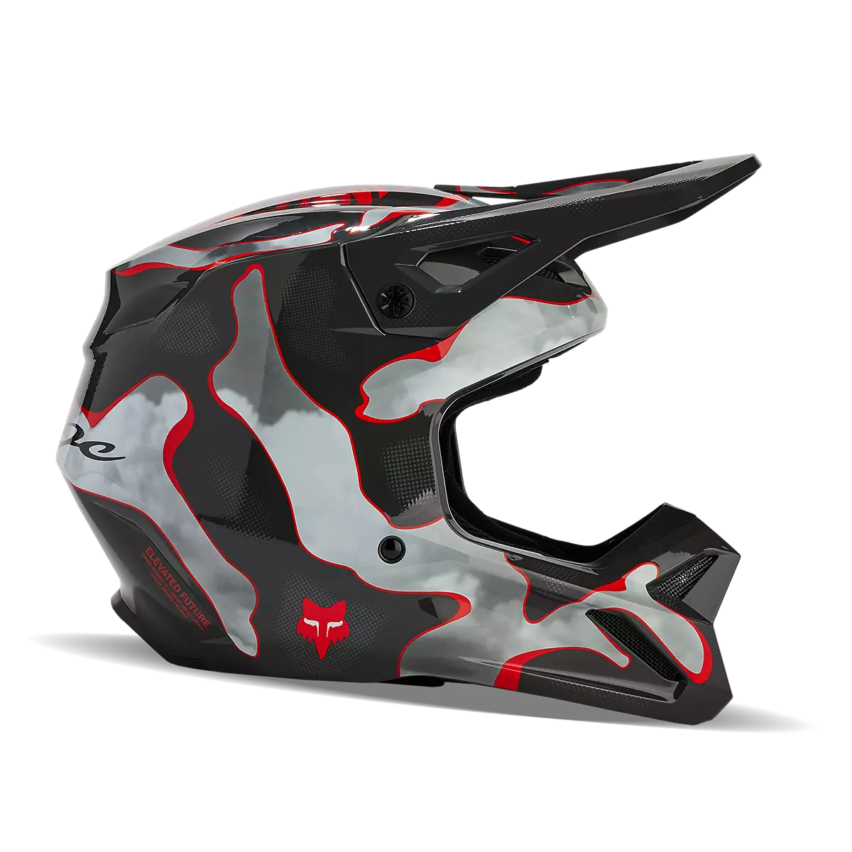 Fox Racing - V1 Atlas Helmet Youth-Grey/Red (31403-037)