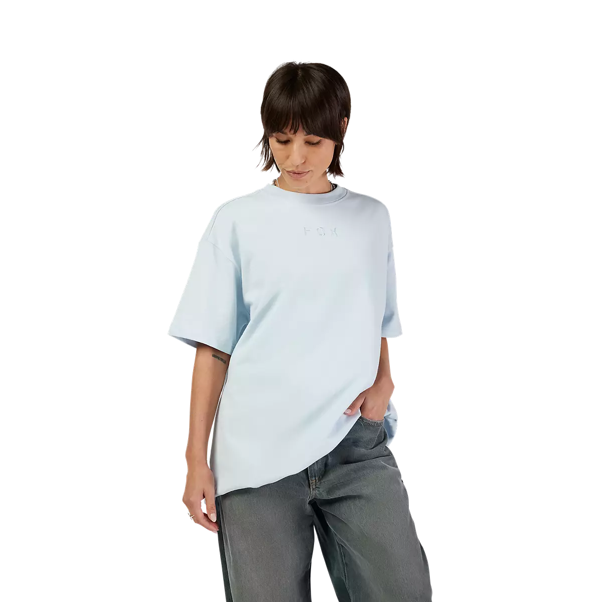 Fox Racing - Womens Wordmark Os SS Tee-Pale Blue (31982-264)