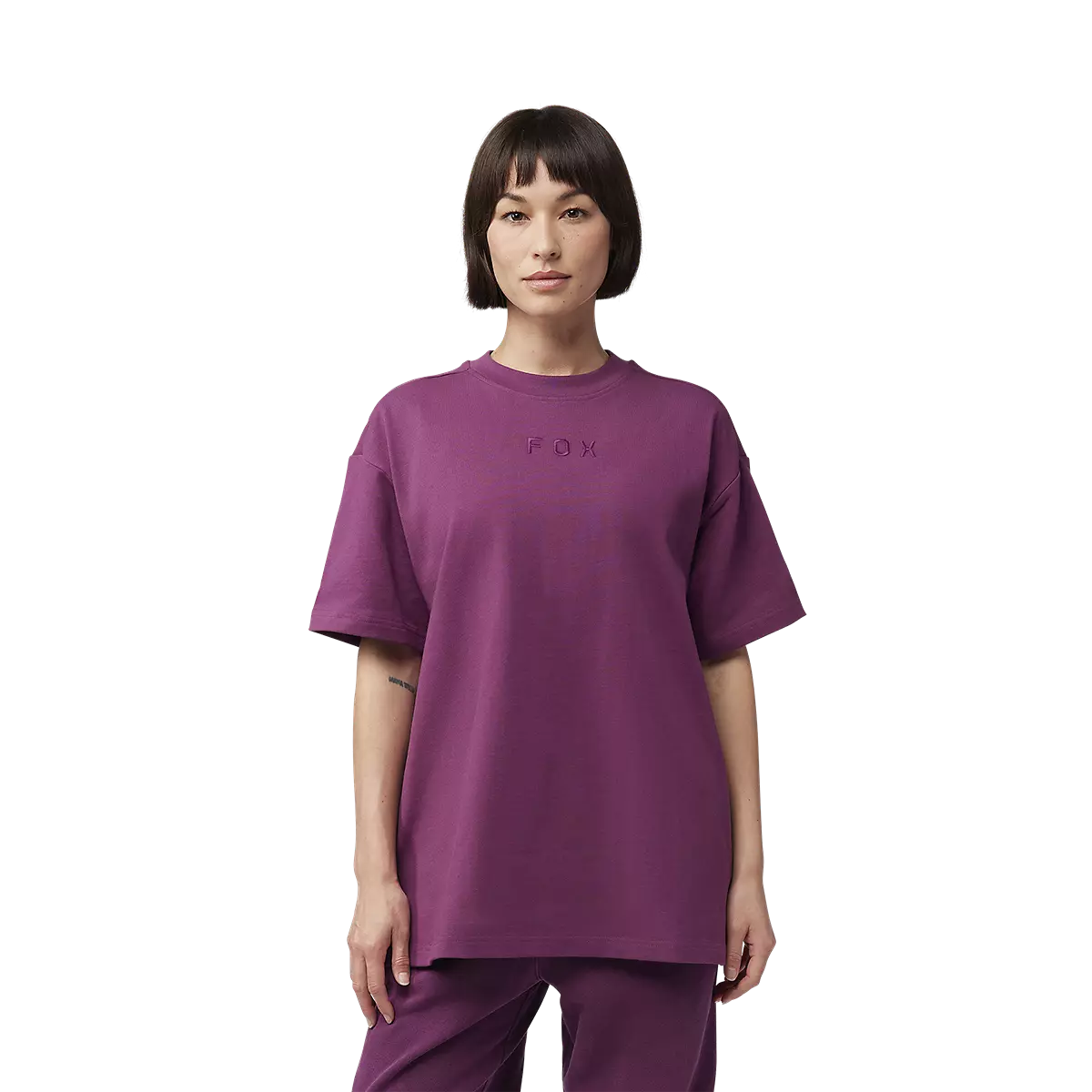 Fox Racing - Womens Wordmark Os SS Tee-Sangria (31982-552)