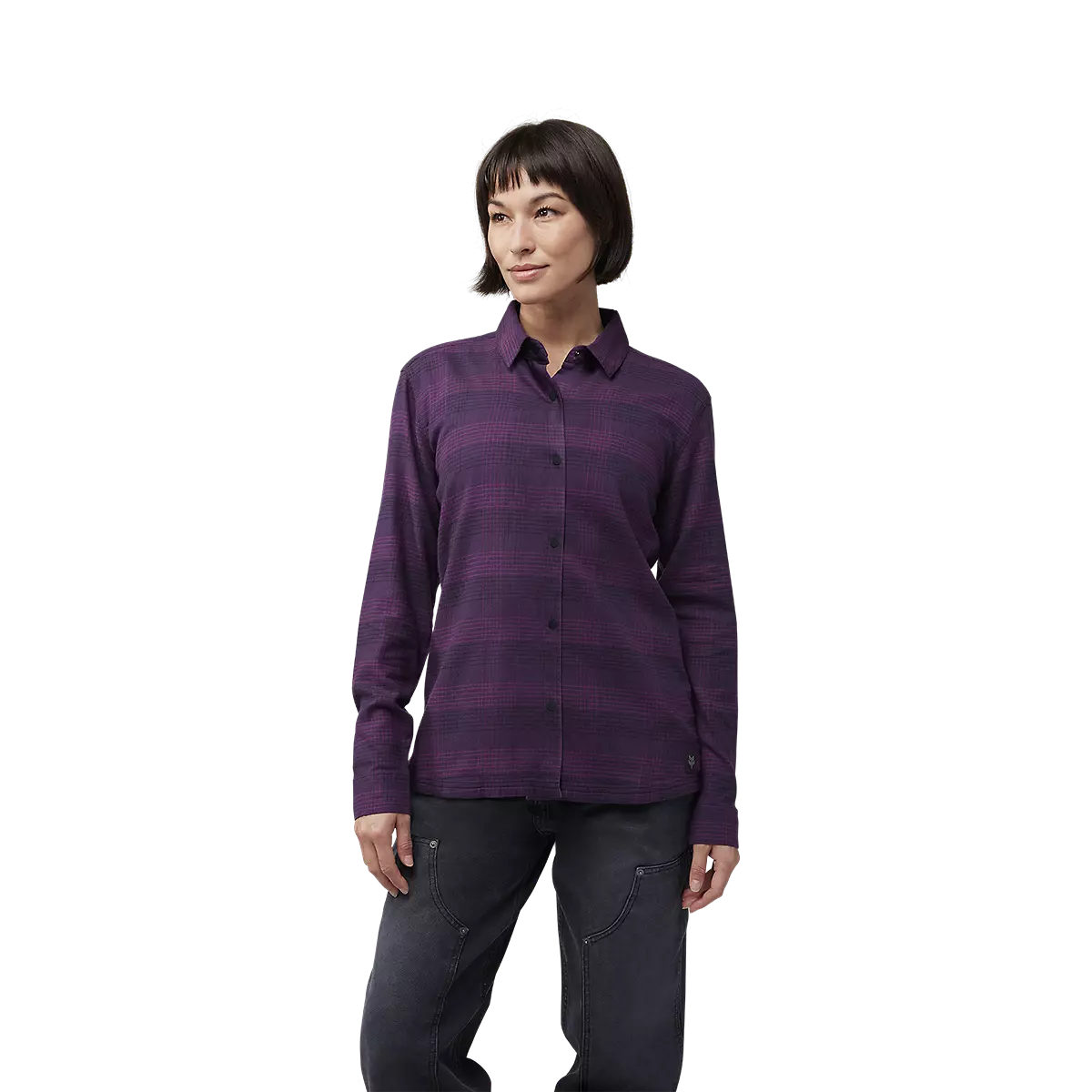 Fox Racing - Womens Survivalist Stretch Flannel (32837)-Dark Purple (32837-367)