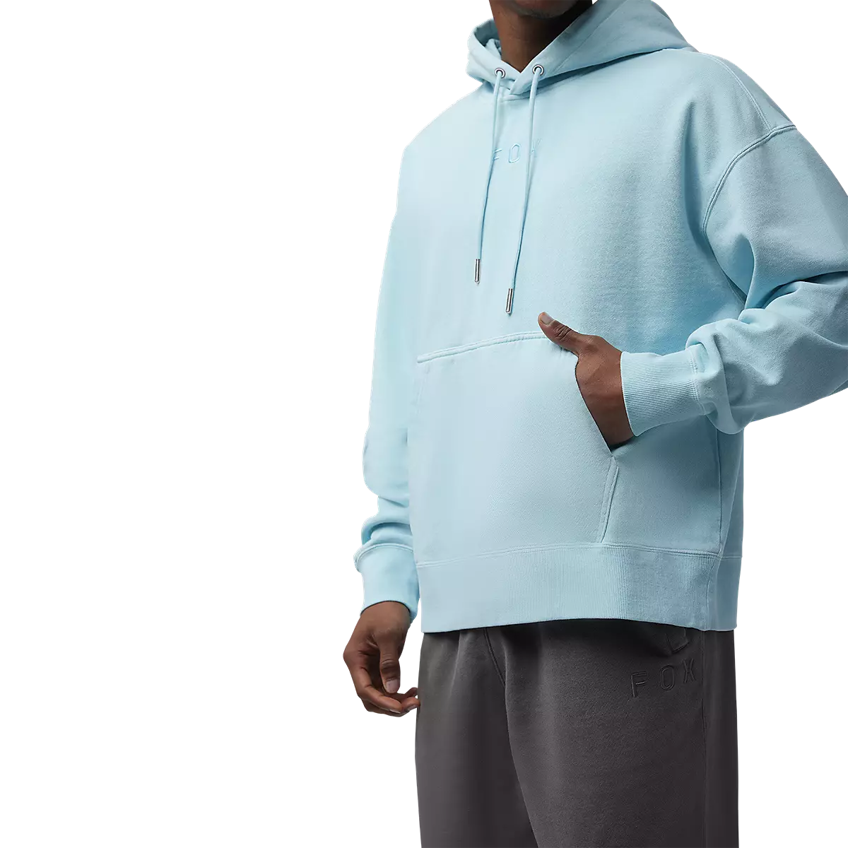 Fox Racing - Wordmark Oversized Pullover Hoodie-Light Blue (32865-116)