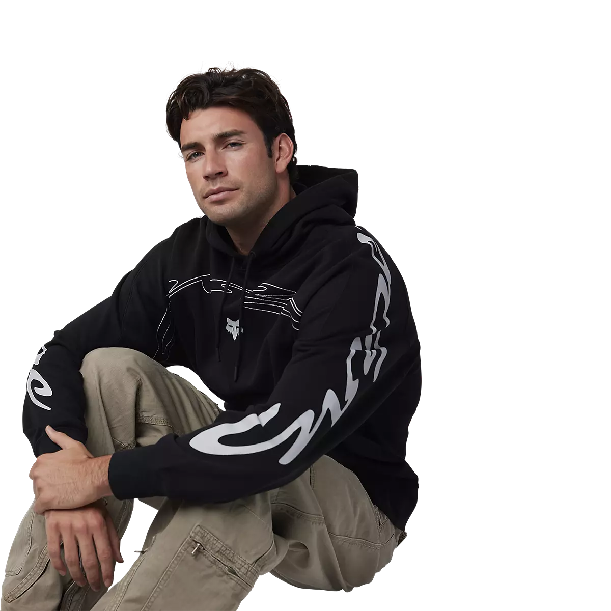Fox Racing - Energy Face Oversized Pullover Hoodie-Black (32895-001)