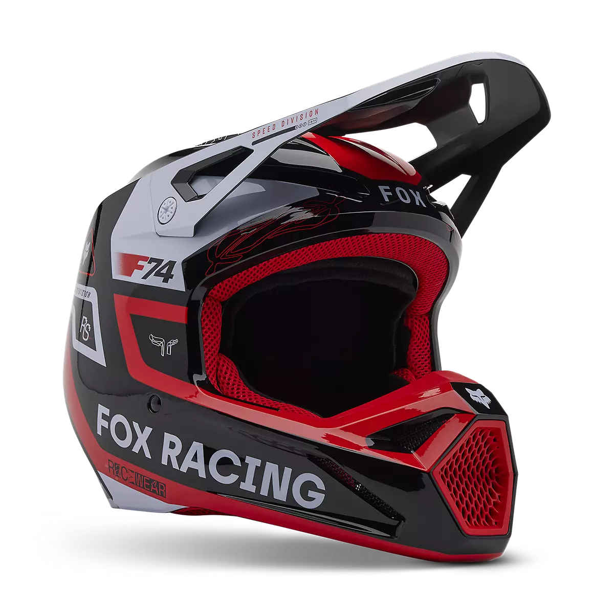 Fox Racing - V1 Race Spec Helmet-Flo Red (33000-110)