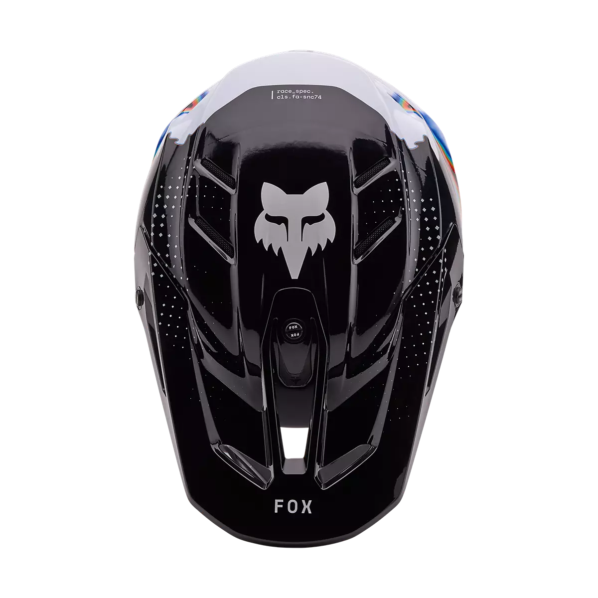 Fox Racing - V3 RS Helmet Visor - Scans-White/Black (33072-058)