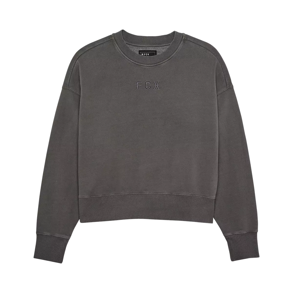 Fox Racing - Womens Wordmark Oversized Crew Pullover-Pewter (33140-052)