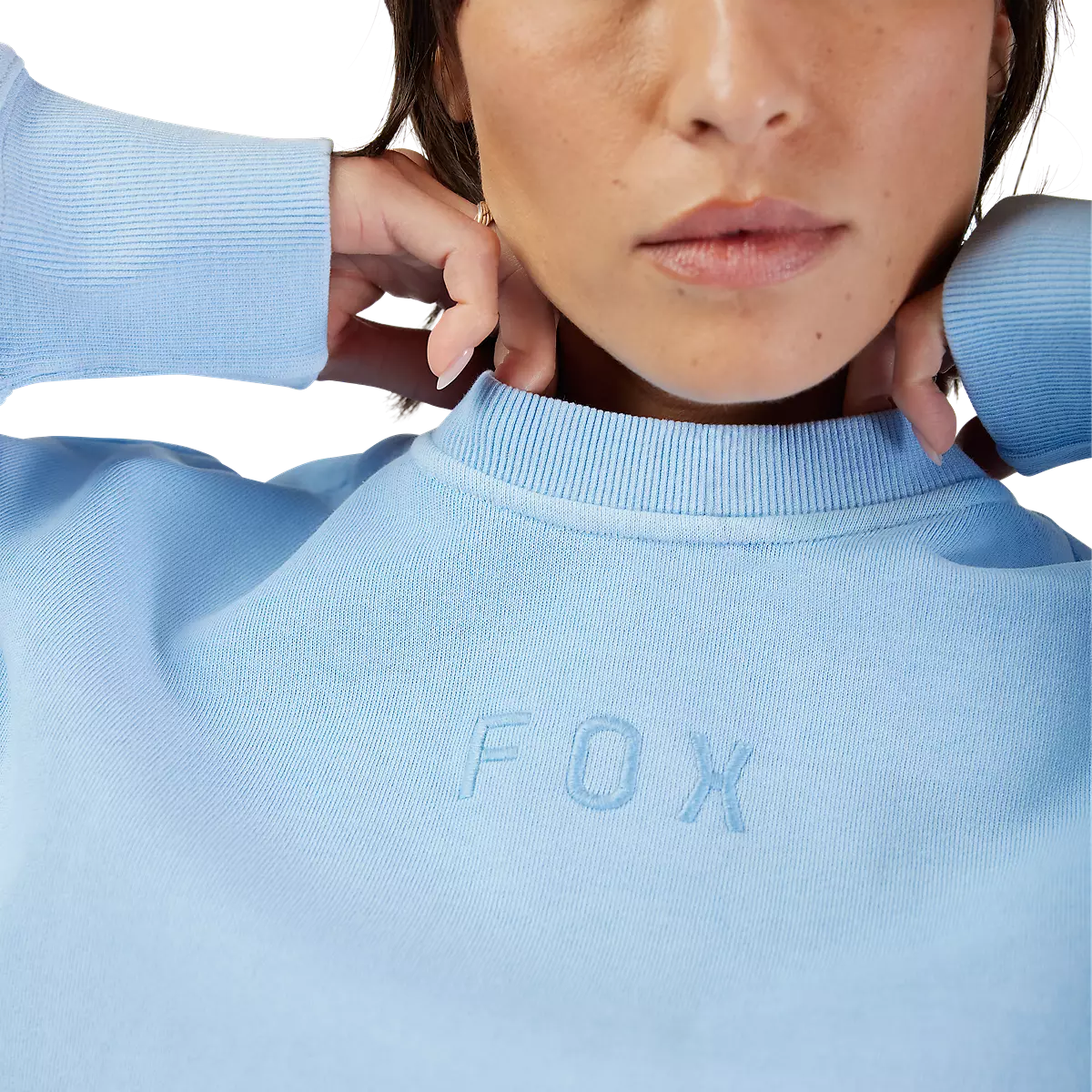 Fox Racing - Womens Wordmark Oversized Crew Pullover-Cashmere Blue (33140-381)