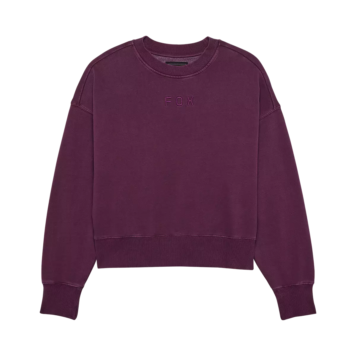 Fox Racing - Womens Wordmark Oversized Crew Pullover-Sangria (33140-552)