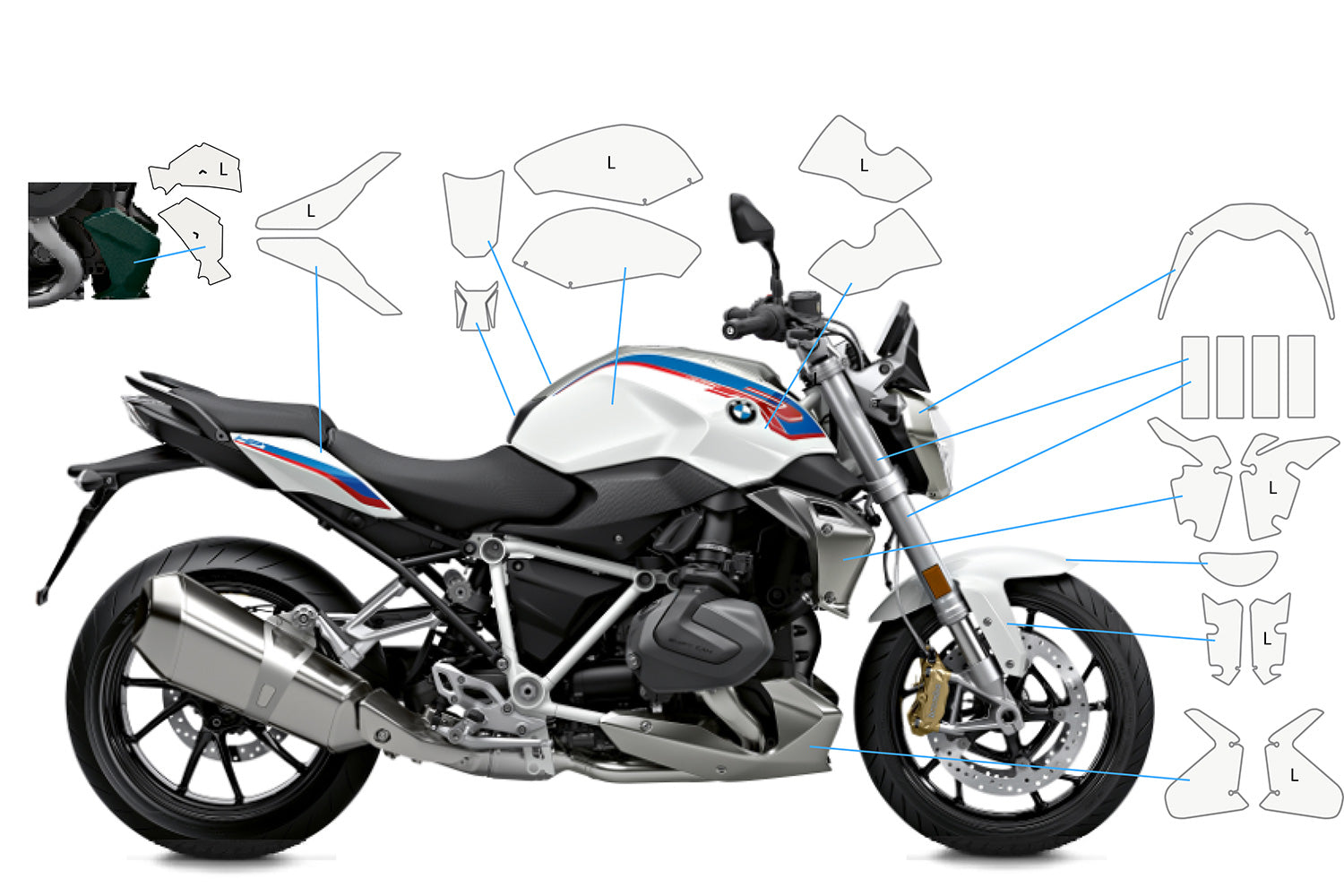 PremiumShield - Complete Paint Protection Set for R 1250 R