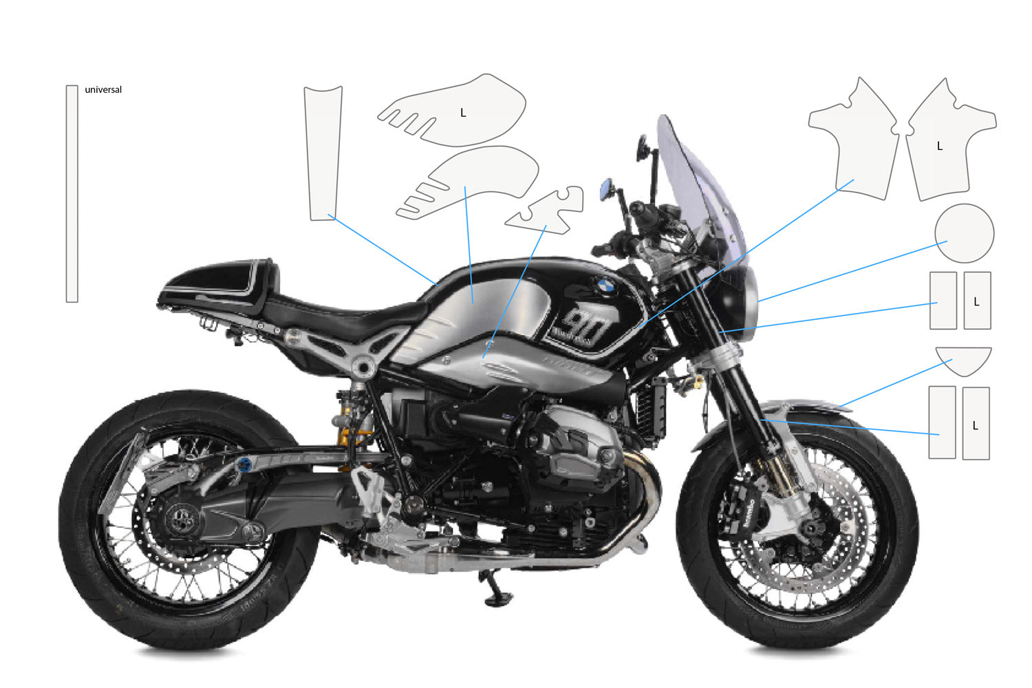 PremiumShield - Complete Paint Protection Set for R nineT