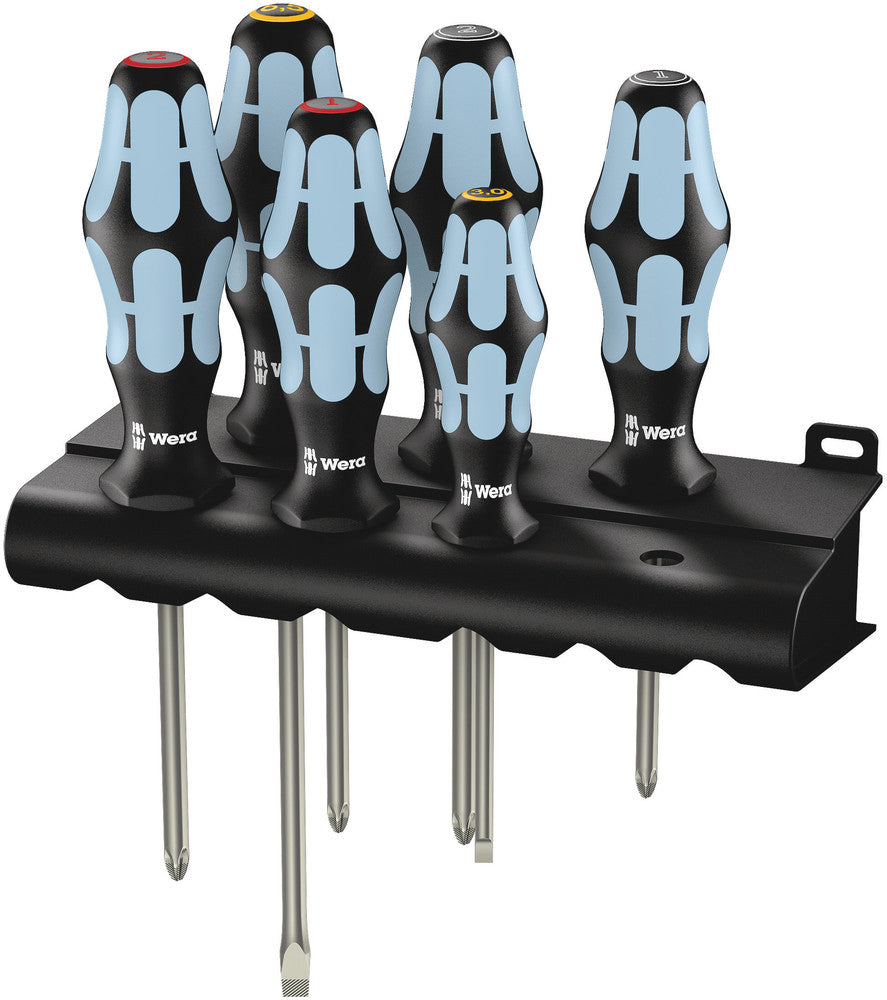 Wera Tools - 3334/3350/3355/6 Screwdriver set, stainless and rack
