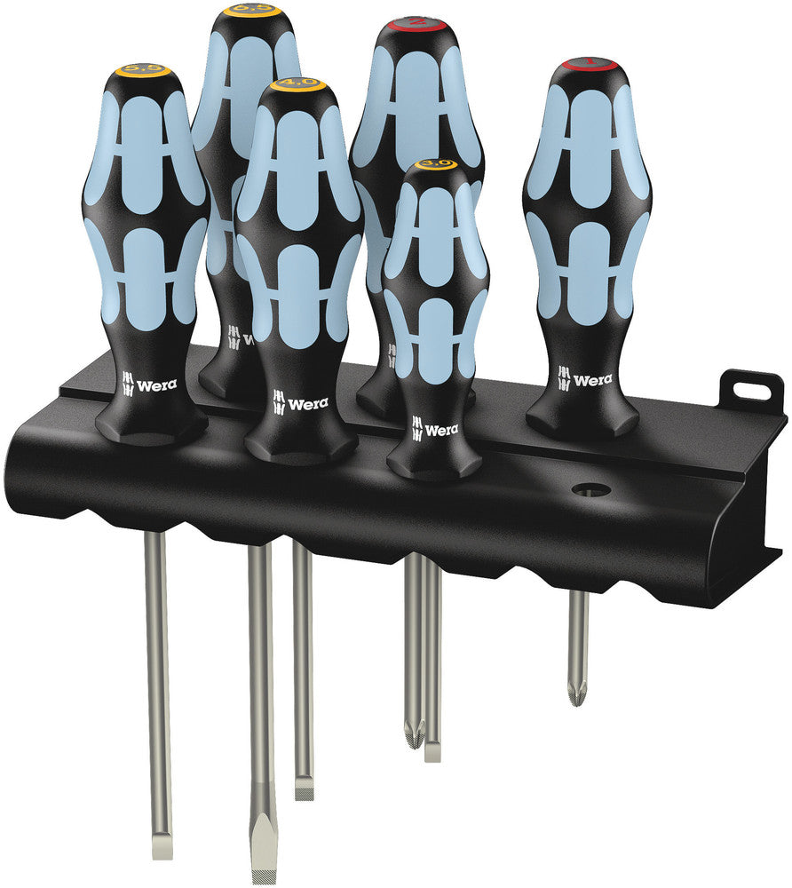 Wera Tools - 3334/6 Screwdriver set, stainless and rack