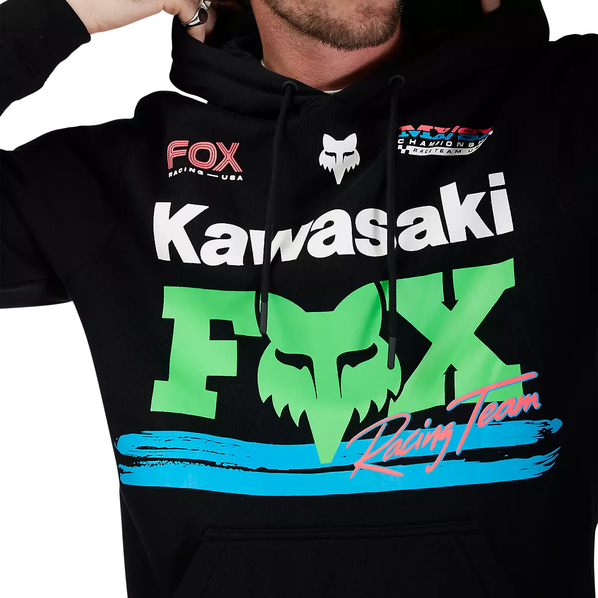 Fox Racing - Kawasaki Pullover Hoodie-Black (33375-001)