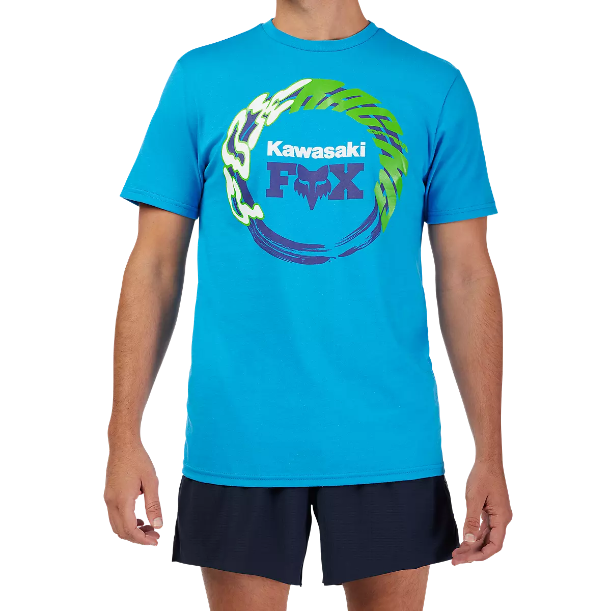 Fox Racing - Kawasaki Short Sleeve Tee-True Blue (33424-188)