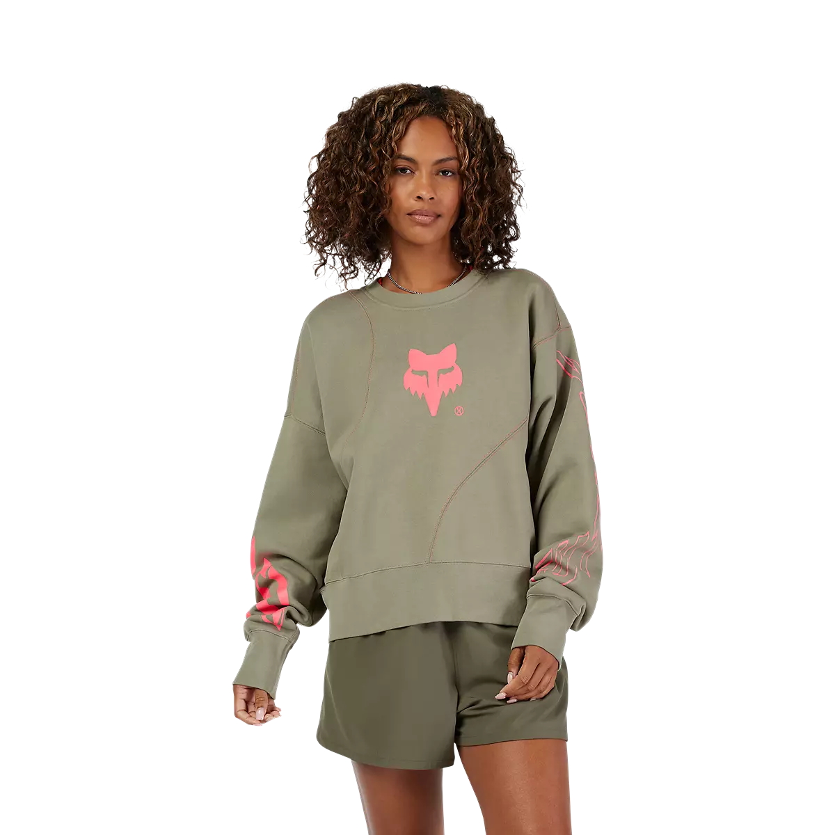 Fox Racing - Womens Elevated Oversized Crew Sweatshirt-Adobe (33573-291)