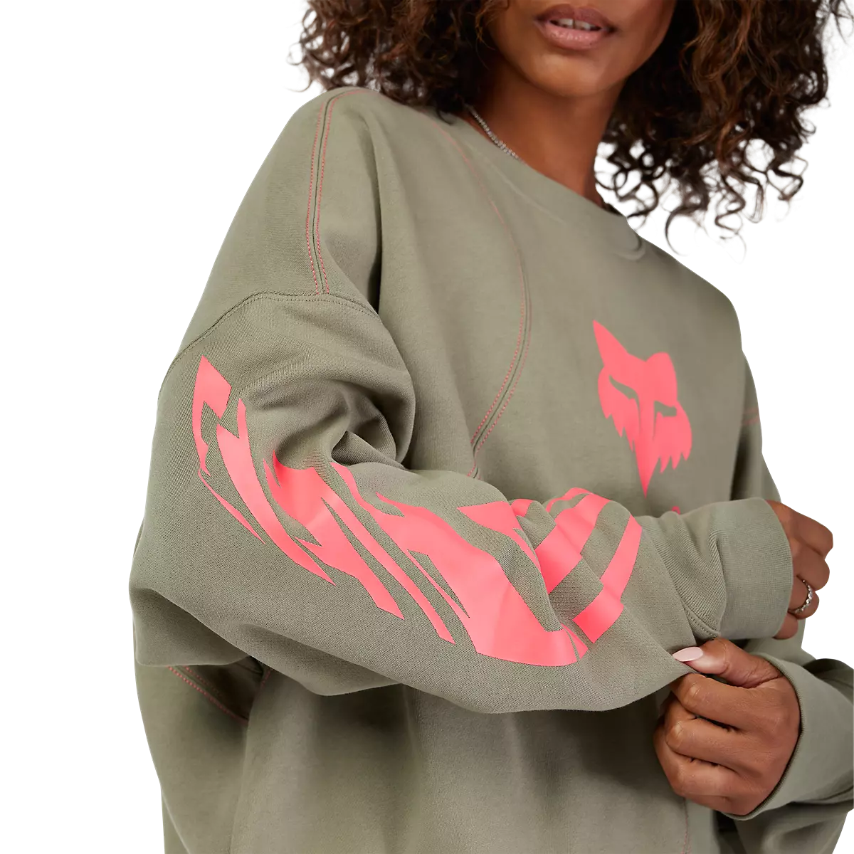 Fox Racing - Womens Elevated Oversized Crew Sweatshirt-Adobe (33573-291)