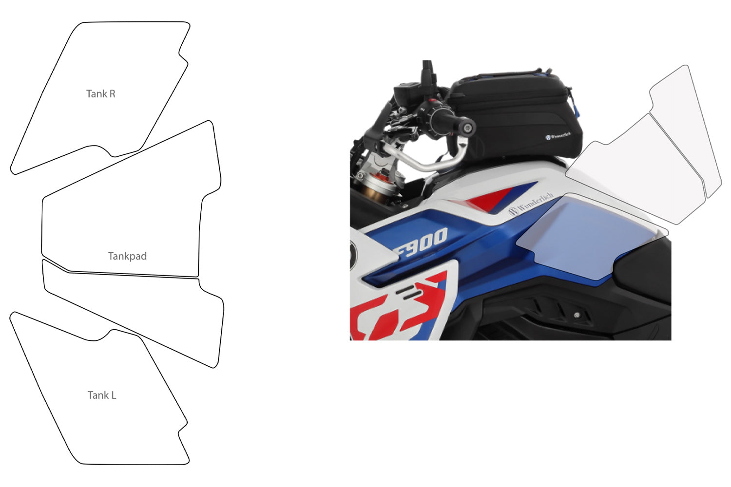 PremiumShield - Tank Protection for BMW F 900 GS