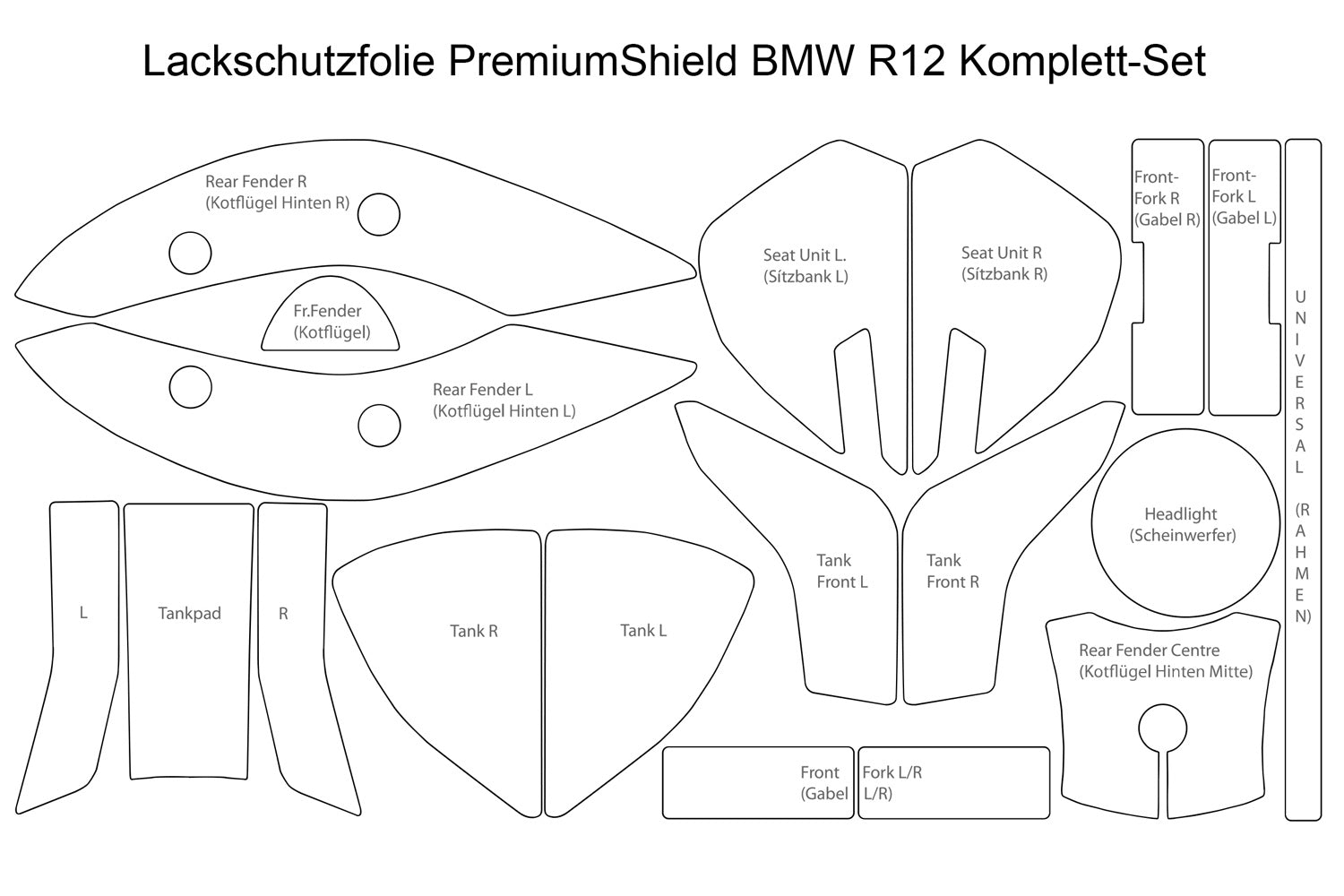 PremiumShield - Complete Paint Protection Set for BMW R12