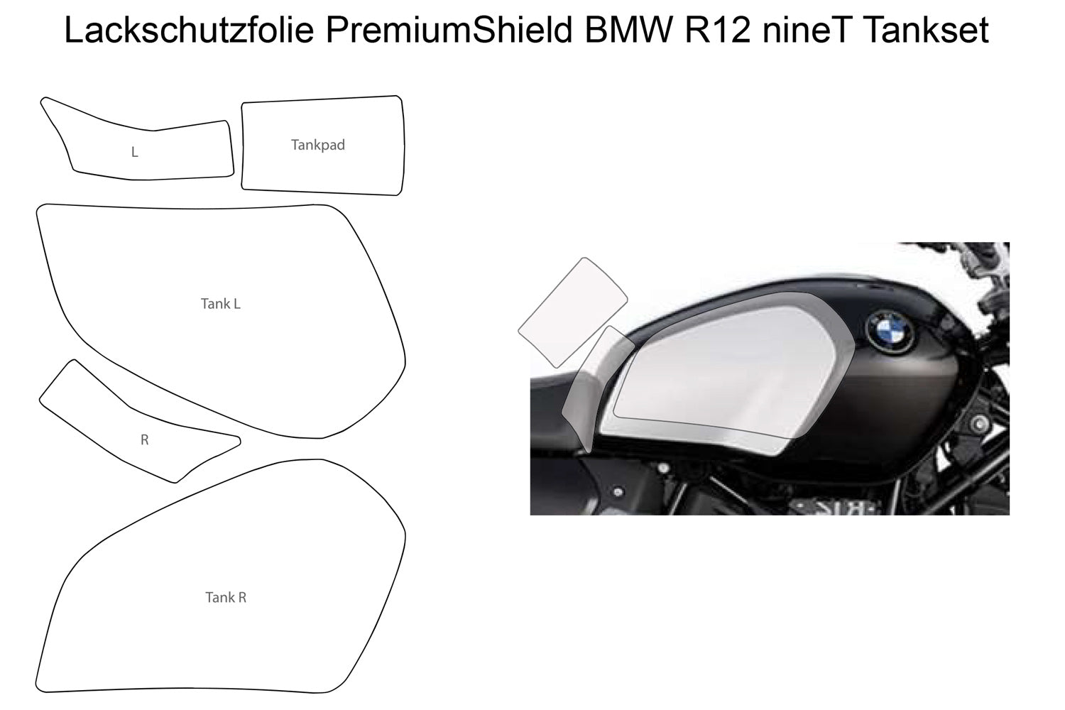 PremiumShield - Tank Protection for BMW R12 nineT