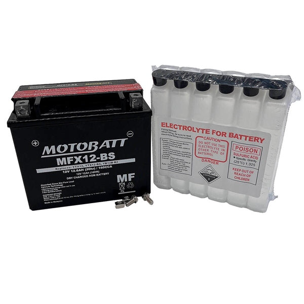 Motobatt-MFX12-BS BATTERY YTX MFX AGM MOTOBATT MFX12-BS