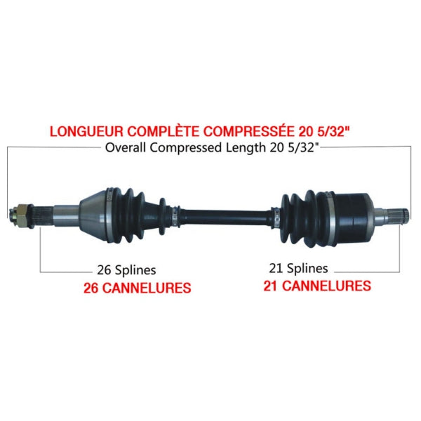 Kimpex - Complete Rear Right Axle for Can-AM (CAN-7027K)