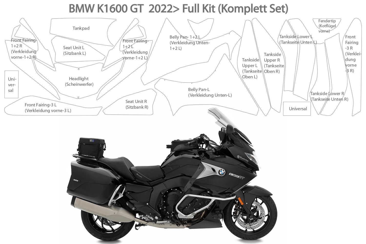 PremiumShield - Complete Paint Protection Set for K 1600 GT