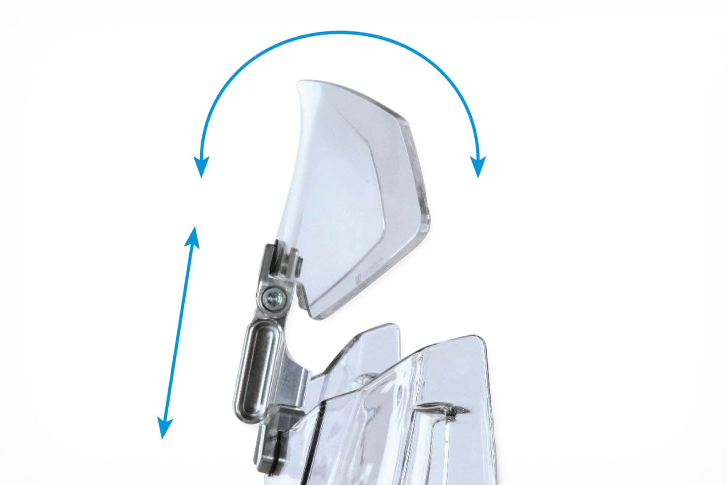 Wunderlich windshield extension Vario-ERGO 3D+ transparent, perfect wind protection thanks to the clever add-on spoiler