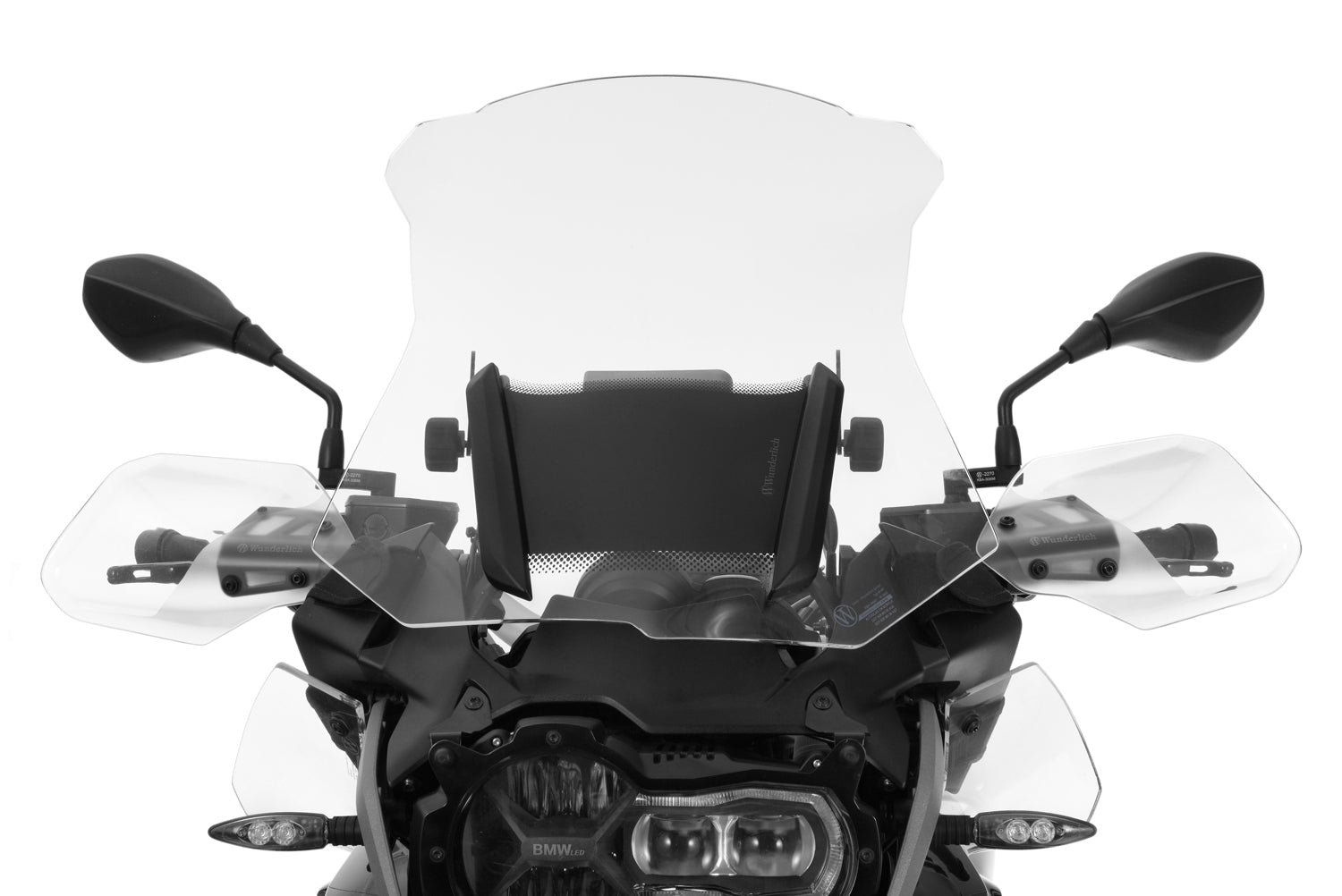 The Wunderlich windshield »MARATHON« with windshield reinforcement on both sides provides incomparable comfort when touring